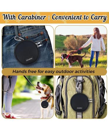 Sheryl & Rain Small Dog Treats Training Bag - Zippered Delicacies in Pocket Format for Travel & Walks - Black Round - Buy Online on GoSupps.com