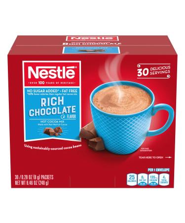Nestle Hot Cocoa Mix, No Sugar Added and Fat Free, Bulk Pack - 0.28 oz Packet (Pack of 30) - Buy Online on GoSupps.com
