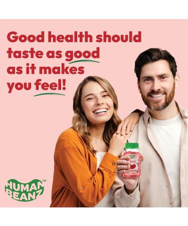 Human Beanz Probiotic Jelly Bean Gummies for Men and Women Probiotic Supplements for Digestive Health Nutritional Vegetarian Supplements 120 Strawberry Blast Jelly Beans Kosher - Buy Online on GoSupps.com