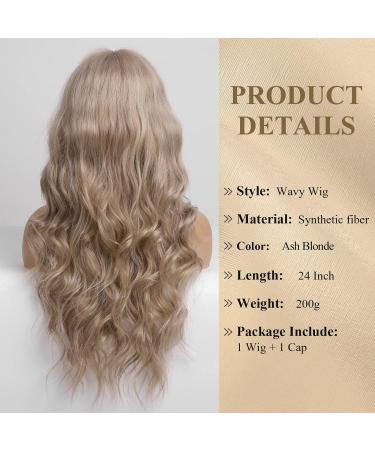 HAIRCUBE Ombre Darkest Brown with Grey Wig 24 Inch - Long Wavy Wig with Bangs for Women - Natural Looking Grey Brown Wig - Buy Online on GoSupps.com