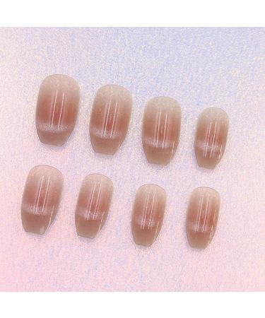 Mrcuvaryas Press on Nails - 24 Pink Cat Eye Shiny Fake Nails | Complete Soft Gel Tips for Women & Girls - Nail Art with Pink Sparkle - Buy Online on GoSupps.com