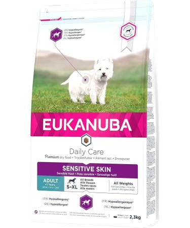 Eukanuba Daily Care Sensitive Skin Dog Food 2.3kg | Hypoallergenic Dry Food for Dogs with Sensitive Skin - Buy Online on GoSupps.com