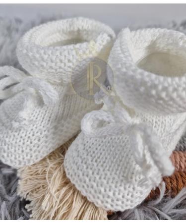 Royal Icon Baby Booties 0-3 Months | Warm & Safe Baby Slippers | Knitted Bow Baby Boots | White Pink | Ri359 - Buy Online on GoSupps.com