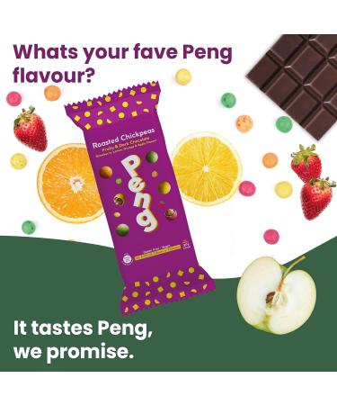 Peng Roasted Chickpeas Snack (6 x 30g) - Healthy High Protein Plant-Based Fruity Candy - Buy Online on GoSupps.com