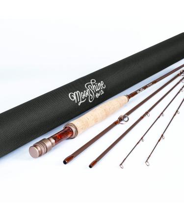 Moonshine Rod Co. The Drifter Series Fly Rod with Extra Tip Matte Vintage Brown - 4WT 8'6" (4PC)