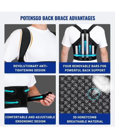 Posture Corrector Women and Men Back Brace for Men and Women Rotate button adjustment Shoulder Straightener Back Support Spine Scoliosis Posture Hunchback Hump Thoracic Spine Corrector (Small) - Buy Online on GoSupps.com