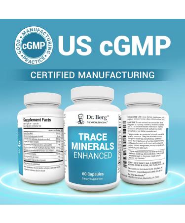 Dr. Berg's Trace Minerals Complex - 70+ Nutrient-Dense Health Minerals - 100% Natural - Dietary Supplement 60 Capsules - Buy Online on GoSupps.com