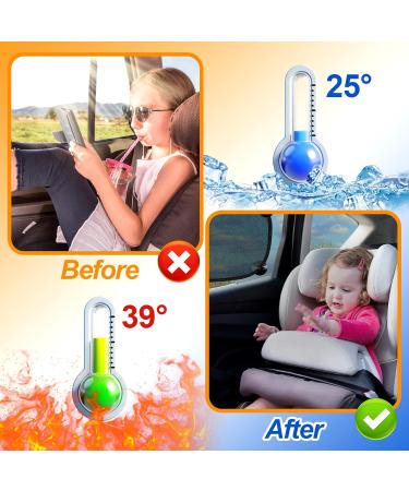 Universal Baby Car Sun Protection - 44x35cm UV Sun Visor with 8 Suction Cups for Kids - Buy Online on GoSupps.com