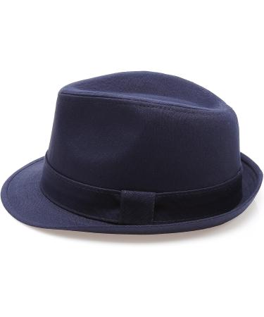 Classic 100% Cotton Twill Fedora Hat - Navy, Large-X-Large - Buy Online on GoSupps.com