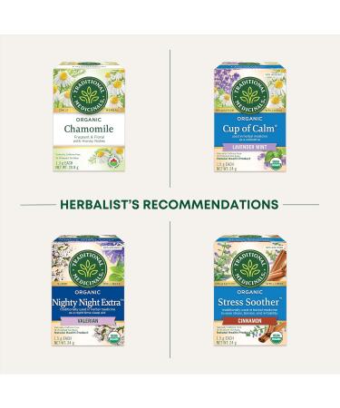 Traditional Medicinals - Organic Nighty Night Herbal Tea (Pack of 1) - Natural Sleep Aid containing Passionflower and Chamomile - 16 Tea Bags Total Nighty Night 16 Count (Pack of 1) - Buy Online on GoSupps.com