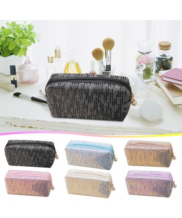 New Embroidered Sequin Makeup Bag with Large Capacity High Appearance Cute Portable Storage Bag Washing Bag (Black) - Buy Online on GoSupps.com