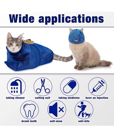 6-Piece Cat Bathing Kit with Grooming Bag, Muzzle, Nail Clipper, Trimmer, File, and Gloves - Buy Online on GoSupps.com