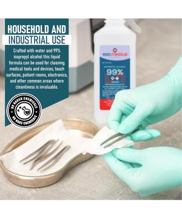 99% Isopropyl Alcohol 16 oz. Bottle - Epic Medical Supply General Purpose Cleaner (2 Pack) - Buy Online on GoSupps.com