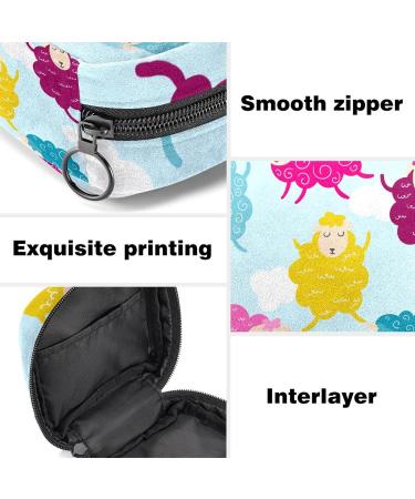 Colorful Animal Sheep Menstrual Cup Pouch - Large Organizer Bag for Women & Girls, Multicolored - Buy Online on GoSupps.com