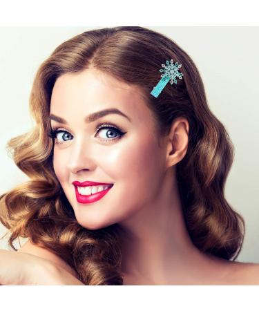 Frcolor 6Pcs Glitter Snowflake Hair Clips - Christmas Hair Accessories for Toddlers & Girls - Perfect Holiday Gift - Buy Online on GoSupps.com