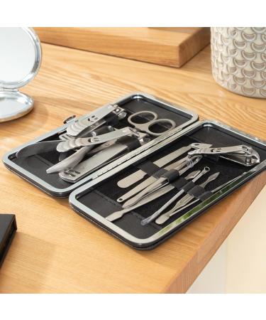 LaRoc 12pc Manicure & Pedicure Set - Nail Clippers Cuticle Remover - Luxurious Face Foot Hand Nail Care Kit - Pedicure Sets for Feet Mens Grooming Kits & Manicure Set for Women - Buy Online on GoSupps.com