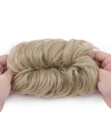 Silk-Co Wavy Soft Bun Hair Part with Rubber Band - Thickening Hair Extensions for Messy Updos - 45g Ash Blond - Buy Online on GoSupps.com