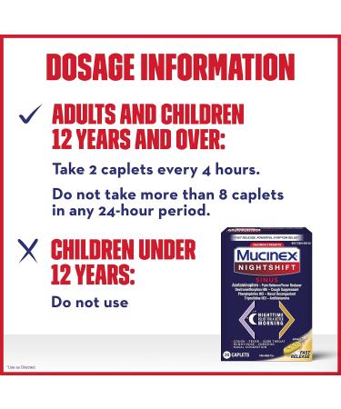 Green Hills MUCINEX Nightshift Sinus Caplets - 24/20 ct. - Fast Relief for Sinus Congestion & Cold Symptoms - Buy Online on GoSupps.com