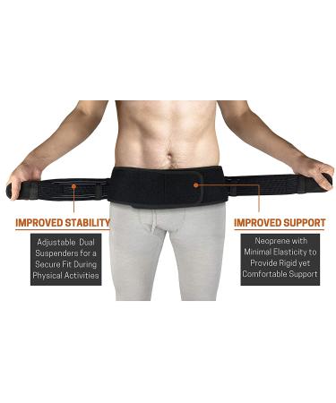 Vriksasana Sacroiliac Hip Belt for Women and Men - Alleviates Sciatic, Pelvic, Lower Back, and Sacral Nerve Pain - SI Joint Dysfunction Brace - Regular Size (32-45) Black - Buy Online on GoSupps.com