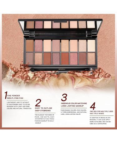 ONLYOILY 16 Colors Eyeshadow Palette - Matte Shimmer & Glitter Makeup for Stunning Eye Looks | International Shipping - Buy Online on GoSupps.com