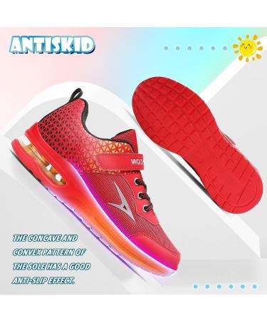 ASHION Kids Air Sneakers - Arch Support Lightweight Athletic Shoes for Boys & Girls | Breathable Running and Tennis Shoes - Size 1 Big Kid, Red - Buy Online on GoSupps.com