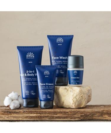 Urtekram - Men's Facial Cleanser - With Tasmanian Pepper and Salicylic Acid - Effectively Removes Impurities - 150 ml - Vegan Organic Naturally Originated - Buy Online on GoSupps.com