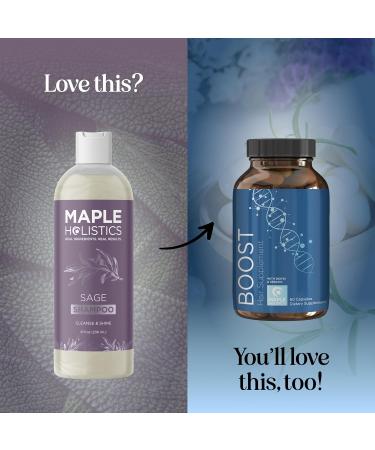 Deep Cleansing Sage and Rosemary Shampoo - Volumising and Clarifying Shampoo for Oily Hair and Dry Scalp with Sage and Rosemary Essential Oil - Silicone Paraben and Sulphate Free Hair Shampoo - 236ml - Buy Online on GoSupps.com