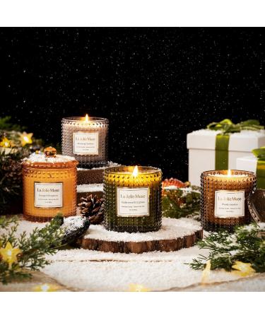 La Jolie Muse Wood-Jasmine Luxury Candles | 75-Hour Natural Soy Wax | Perfect Gifts for Women | 285g 10oz Fragrance Candles for Home - Buy Online on GoSupps.com