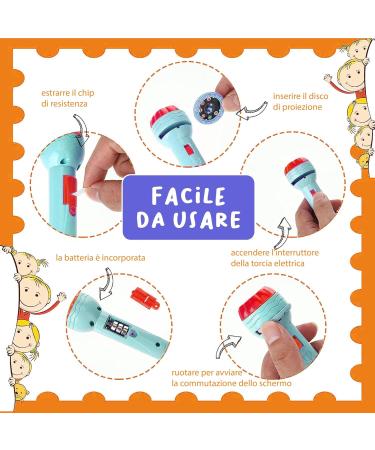 Children's Flashlight Projector with 32 Images | Perfect Gift for Boys & Girls Ages 2-4 | Learning & Fun Toys - Buy Online on GoSupps.com