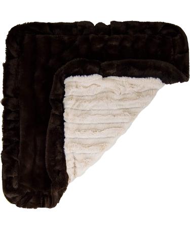 Bessie and Barnie Natural Beauty/Godiva Brown Luxe Ultra Plush Pet Blanket - XS 20 x 20 - Reversible & Super Soft - Buy Online on GoSupps.com