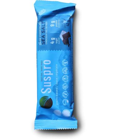 Suspro Protein Bar Dark Chocolate Sea Salt Gluten Free Vegan Dairy Free - 42g Snack Bar 12 Count - Buy Online on GoSupps.com