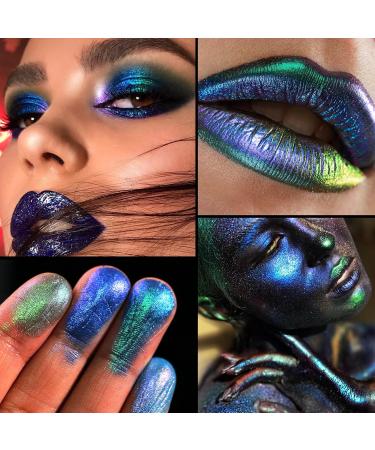 BEUSELF Chameleon Glitter Eyeshadow Palette | Intense Duochrome Colors | Blue Green Lavender Multichrome | Long Lasting Talc-Free Eye Makeup for Women - Buy Online on GoSupps.com