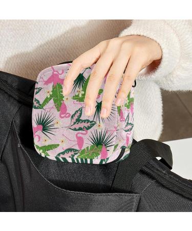Flamingo Menstrual Cup Pouch & Sanitary Napkin Storage Bag - Portable Organizer for Girls - Multicoloured - Buy Online on GoSupps.com