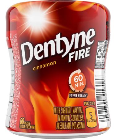 DENTYNE FIRE CINNAMON BTLS 60PC 4X6 Fire Cinnamon 1 count (Pack of 6) - Buy Online on GoSupps.com