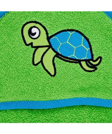 Playshoes Baby Terry Cloth Hooded Towel - Turtle Design 75x75cm | Soft Bath Towel for Infants - Perfect for Bathtime & Beach - Buy Online on GoSupps.com