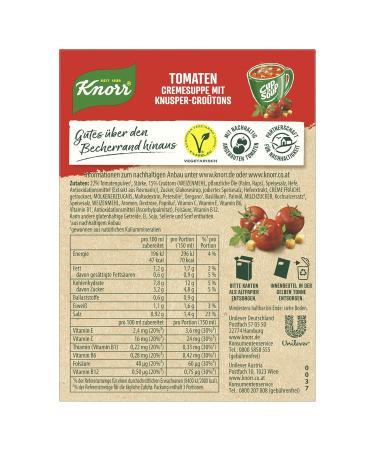 Buy KNORR Cup A Soup Tomato Cream Soup - 12 Pack (57g) | Delicious Vegetable Soup No Additives or Dyes - Buy Online on GoSupps.com