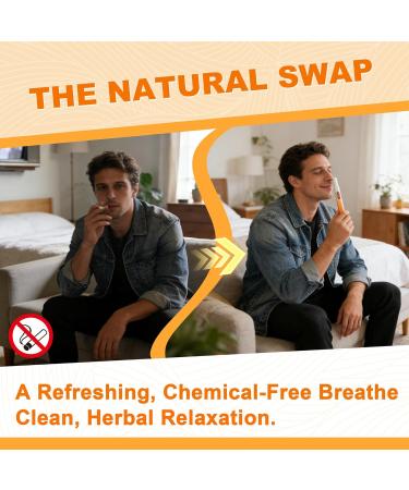 Herbal Diffuser Pen 2 Pack Mullein & Guarana Diffuser Pen Day Energy Duo Set for Fresh Breath & Energy Boost Support Total 1200 Uses Orange+green - Buy Online on GoSupps.com