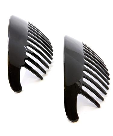 Camila Paris CP2872/2 French Hair Side Combs - Black Interlocking Combs for Women - Strong Hold Hair Clips for Bun Chignon Up-Do - Made in France - Buy Online on GoSupps.com