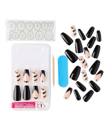 Buy CANERO Kiss Halloween Ghostin Nails - 28 Coffin Shape Fake Nails Long Length Special Design - Buy Online on GoSupps.com