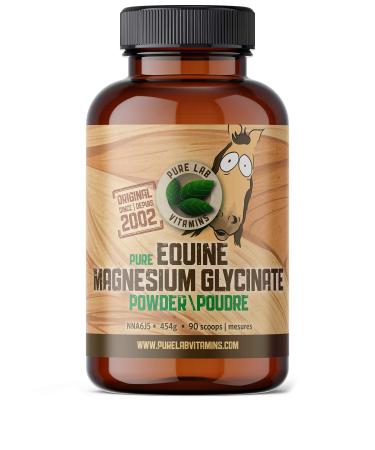 Pure Lab Vitamins Equine Magnesium Glycinate Powder - 454 g Made in Canada
