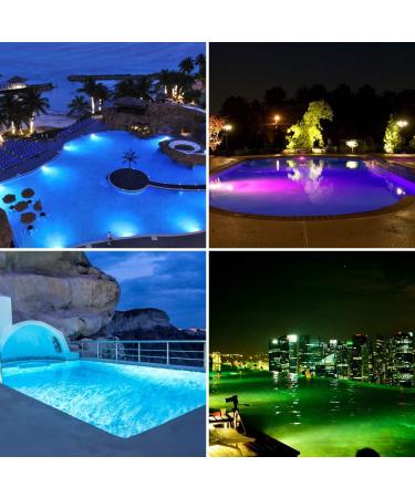Kingwei RGBW 40W LED Headlights - IP68 Waterproof Pool Lighting with Remote Control for Underwater Use - DC/AC 12V - Buy Online on GoSupps.com