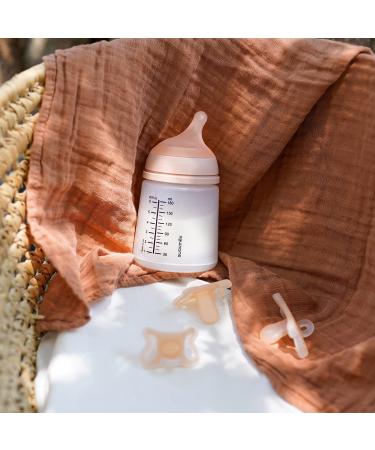 Suavinex Zerozero Baby Bottle Set - 180 ml Adaptable Flow + Mini Pacifier for 0-2 Month Olds - 2 Units in Skin Colors | International Shipping - Buy Online on GoSupps.com