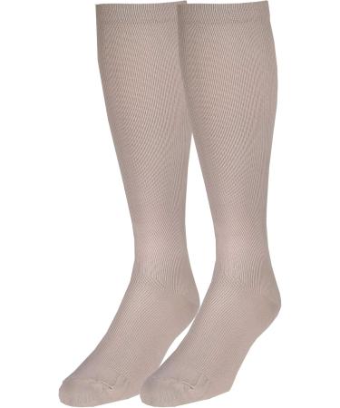 Truform Women's Knee High Compression Socks 15-20 mmHg | Soft Stretch Microfiber Moderate Support Tan Small - Buy Now - Buy Online on GoSupps.com