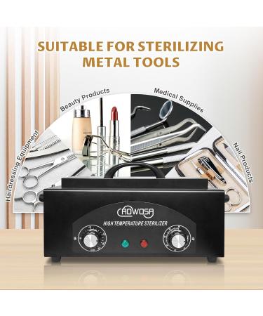 High Temperature Metal Tool Cleaning Box - 2L Dry Heat Cabinet for Beauty & Barber | Nail & Hair Tool Sterilizer with Timer & Adjustable Temp Settings - Buy Online on GoSupps.com