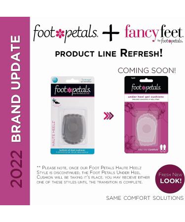 Foot Petals Under Heel Gel Cushions - Comfort & Shock Absorption for Reduced Heel Stress and Prevention of Cracked Heels - Buy Online on GoSupps.com