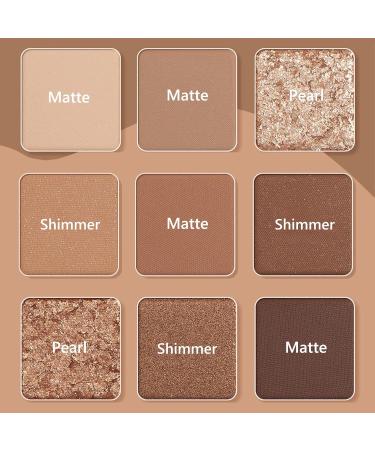 EONFAVE Chocolate Eyeshadow Palette 9 Colors Brown Makeup Palettes Nude Tint Long Lasting Shine Matte Travel Size for Women and Girls - Buy Online on GoSupps.com