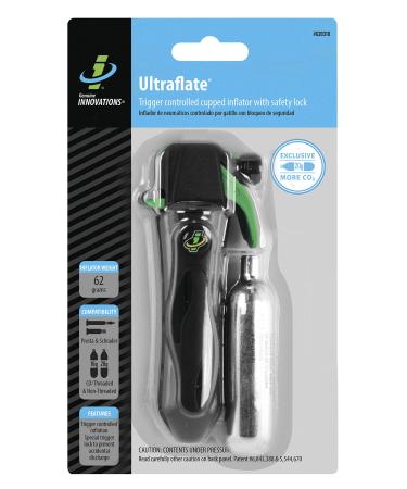 Genuine Innovations G20310, Ultraflate, Bicycle CO2 Inflator, Weight 62g, Green and Black