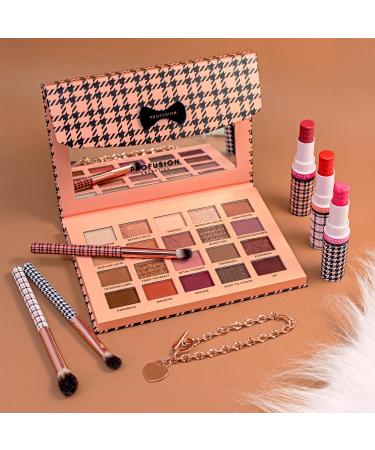 Profusion Cosmetics Beverly Hills PR Box - 20 Shade Palette Brush Set & Lip Balm Trio | Enhance Your Beauty Routine - International Shipping Available - Buy Online on GoSupps.com