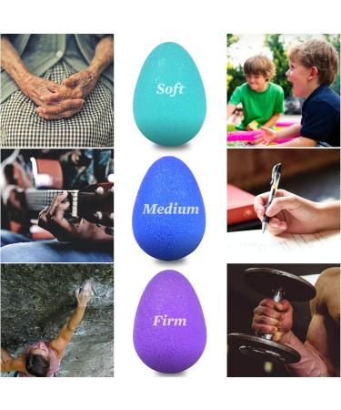 Buy The Friendly Swede 3-Piece Egg-Shaped Grip Balls | Anti-Stress & Hand Trainer | Extra Small with Varied Hardness - Ideal for Finger Strengthening - Buy Online on GoSupps.com
