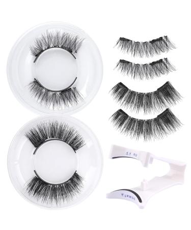 Buy Wiwoseo Magnetic Eyelashes - Reusable Dual Magnetic Lashes for Natural Look | No Glue Clear Band Includes Applicator - 2 Pairs D-Natural - Buy Online on GoSupps.com